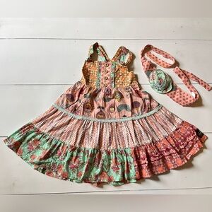 Matilda Jane Dress Size 4T & Matching Headband
